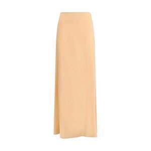 Kristina Ti Orange Silk Long Women's Skirt